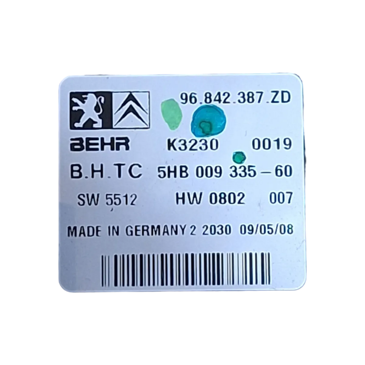 Citroen C6   05-12   komanda ventilacije    96842387ZD