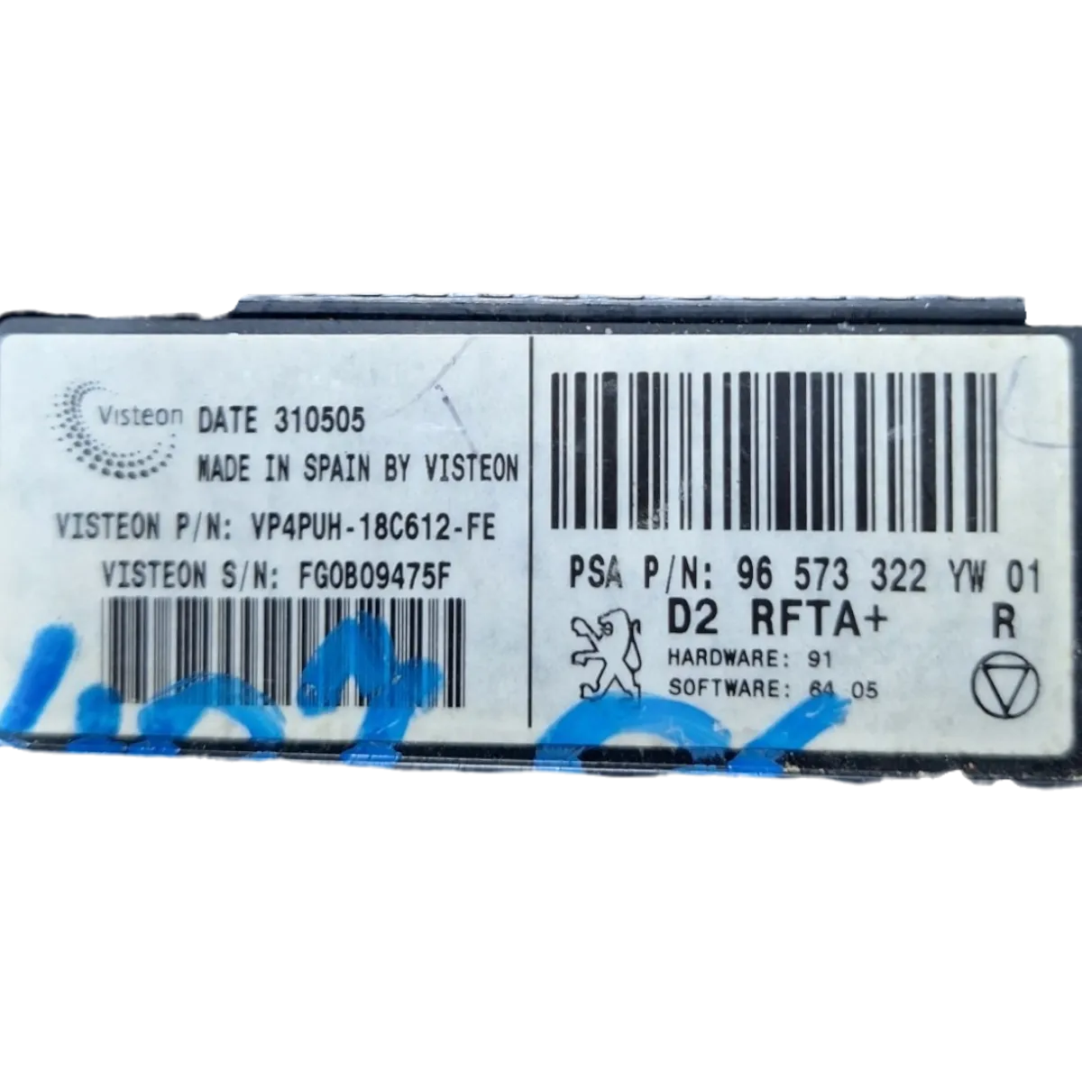 Peugeot 407  04-10   komanda ventilacije   96573322YW