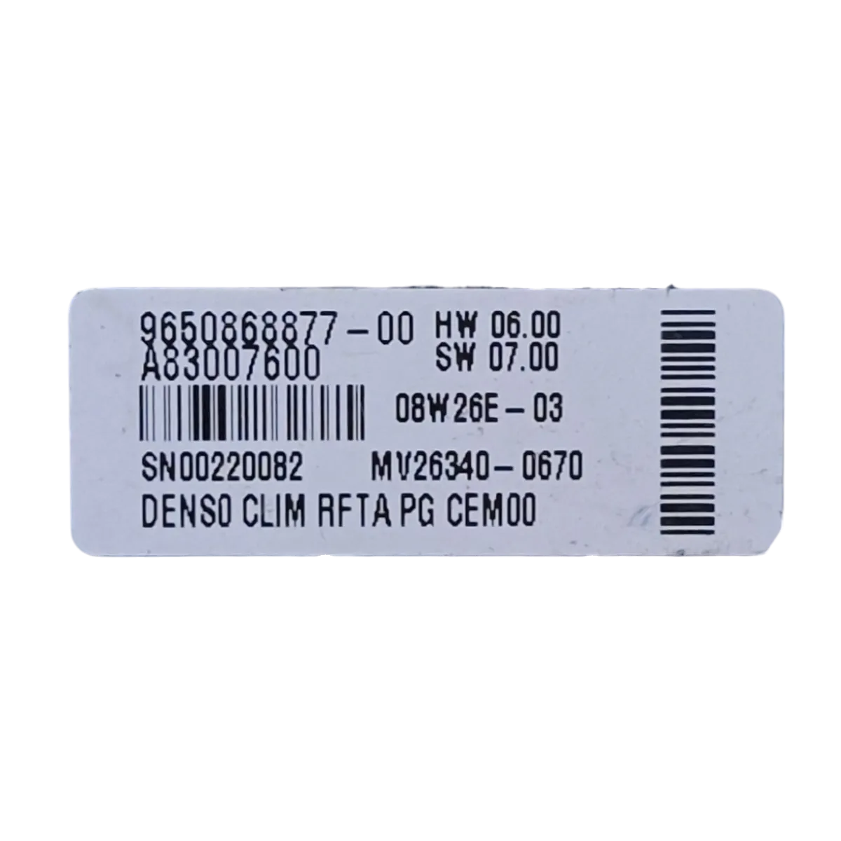 Citroen C4 Picasso  06-13  komanda ventilacije    9650868877   A83007600