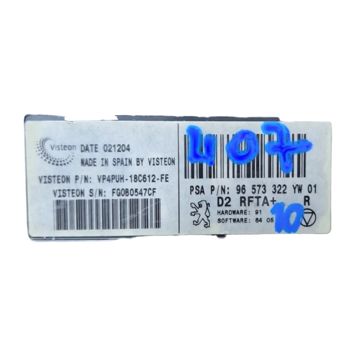 Peugeot 407  04-10   komanda ventilacije    96573322YW