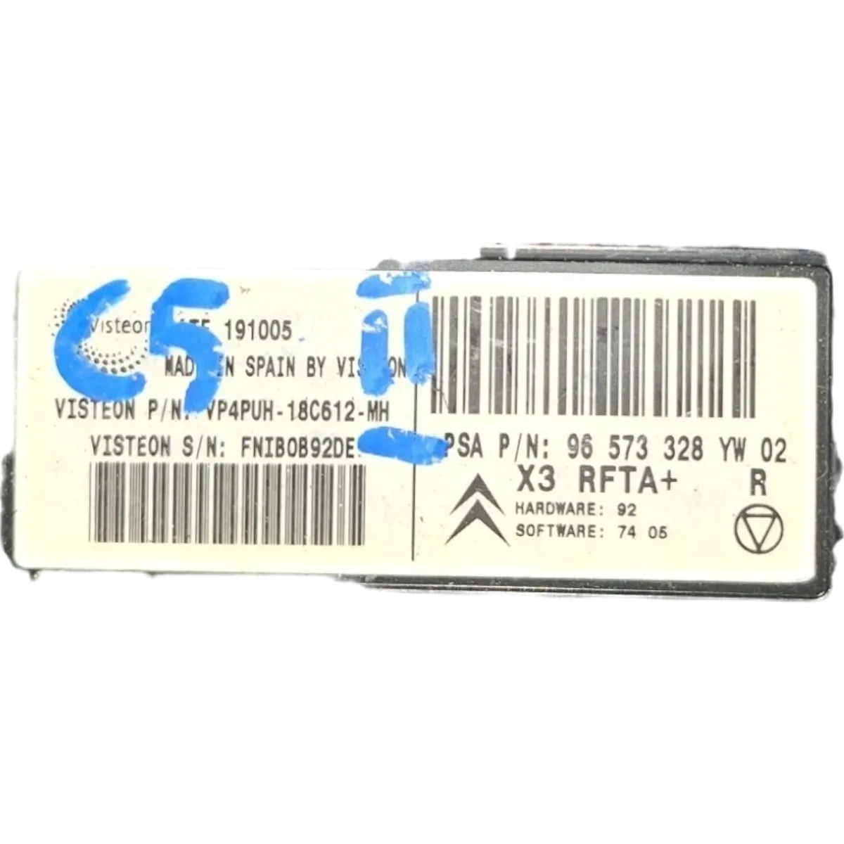 Citroen  C5 II   04-08    komanda ventilacije   96573328