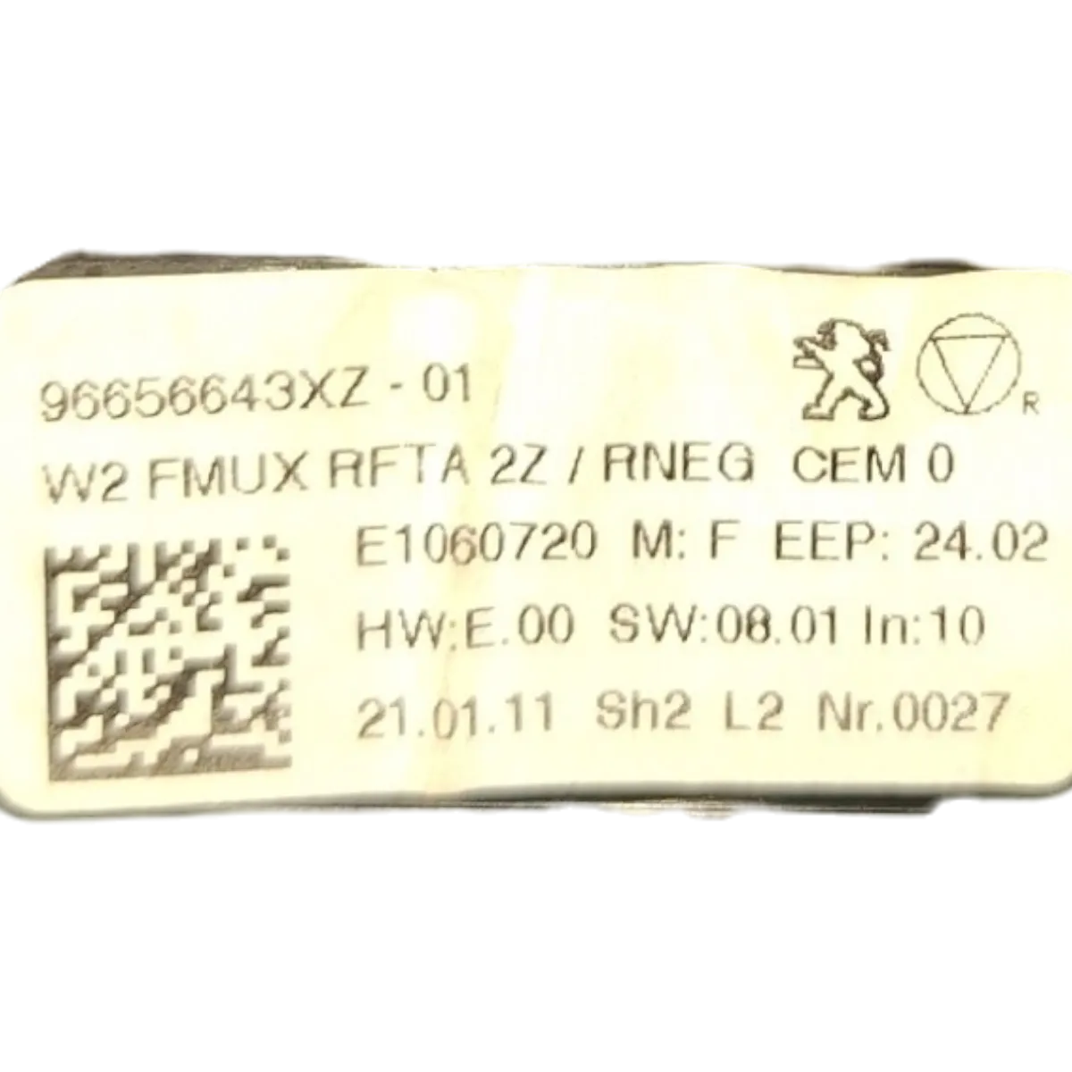 Peugeot 508   09-16   komanda ventilacije    96656643XZ    E1060720