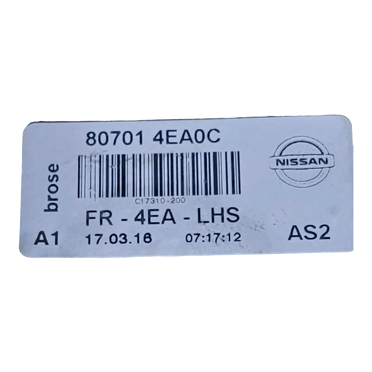 Nissan Qashqai   13-21   podizač stakla prednji lijevi  807014EA0C