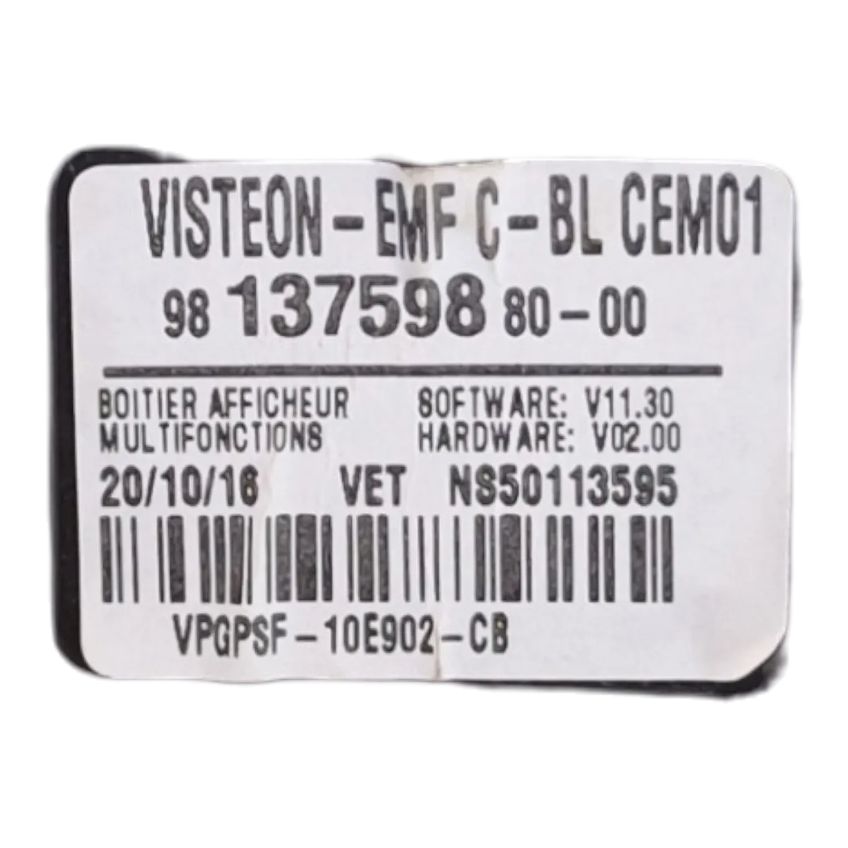 Peugeot Expert   IV  16-   display  9813759880