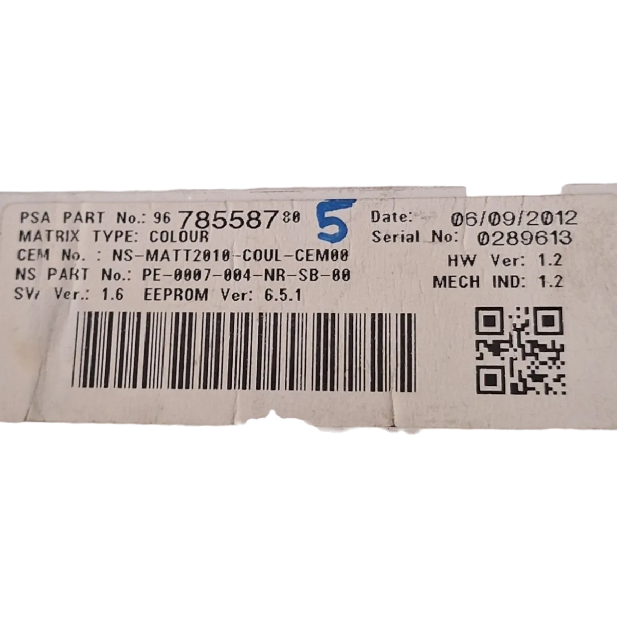 Peugeot 508   09-16  display  9678558780