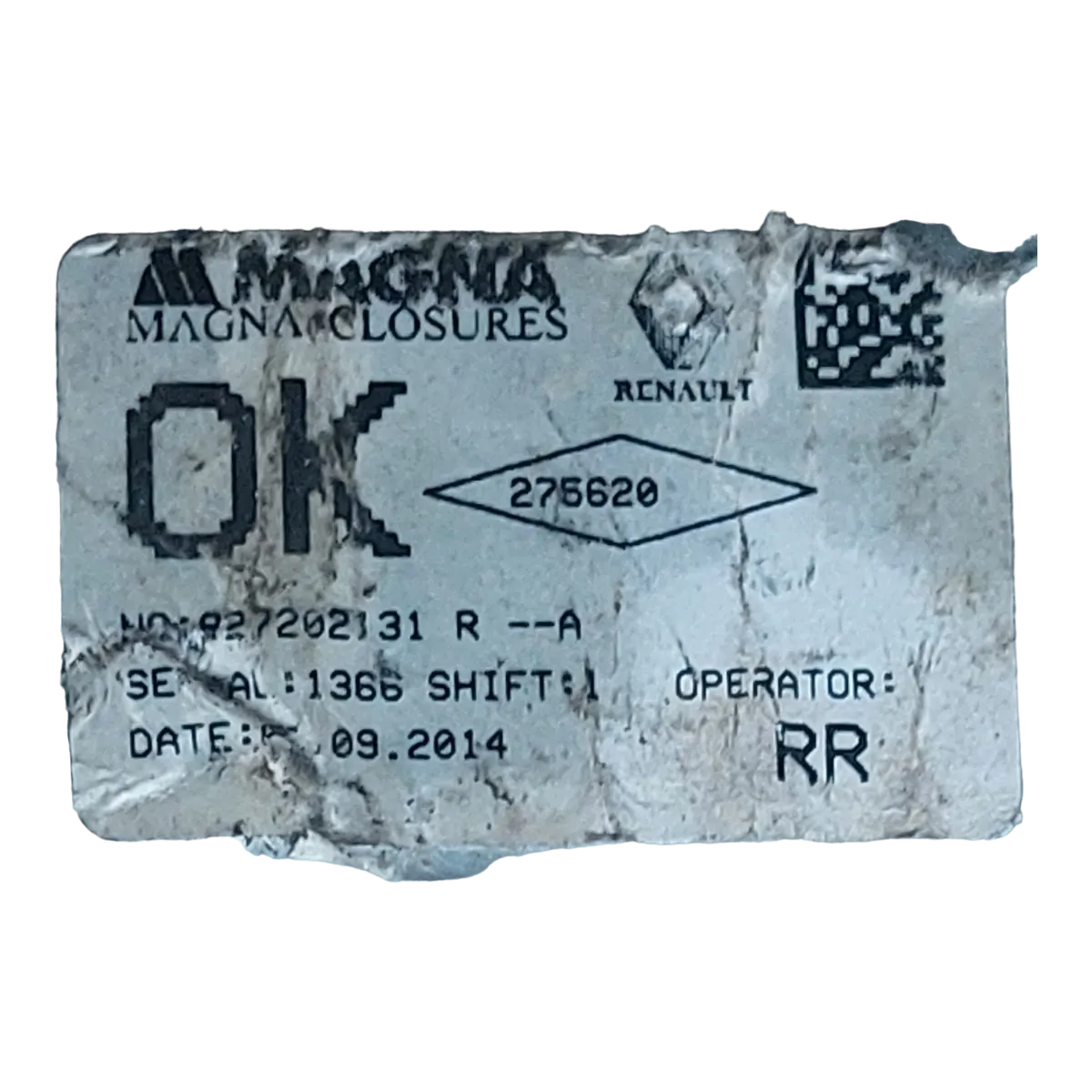 Dacia Sandero II   12-      podizač stakla zadnji desni-ručni  827202131R