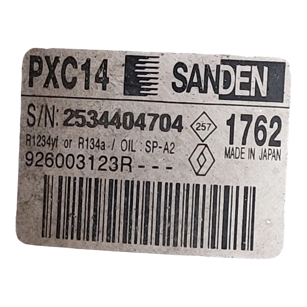 Nissan Qashqai  1,5 DCI   13-21  kompresor klime  926003123R      PXC14    38.000km