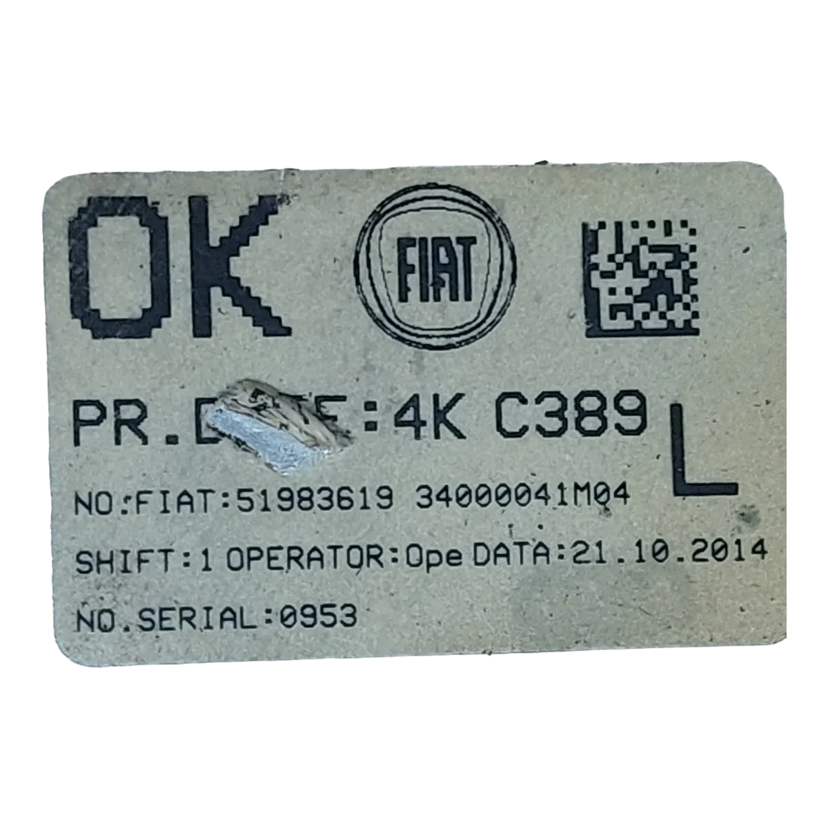 Fiat Panda III   12-       podizač stakla zadnji lijevi-ručno    51983619