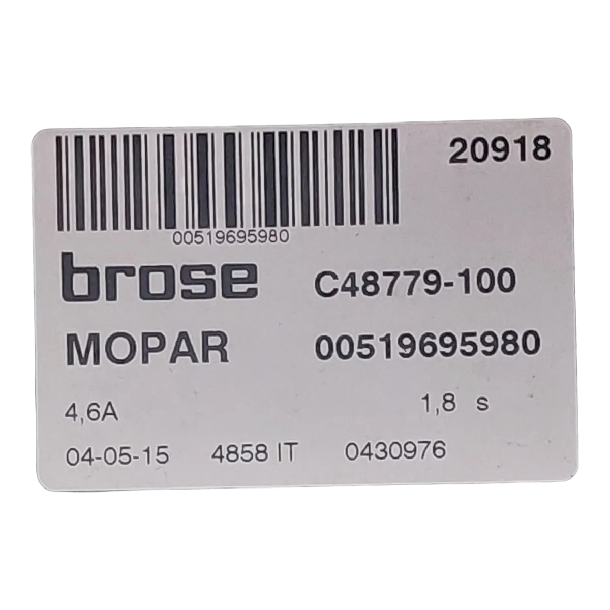 Fiat 500 X  07-   podizač stakla zadnji lijevi   00519695980