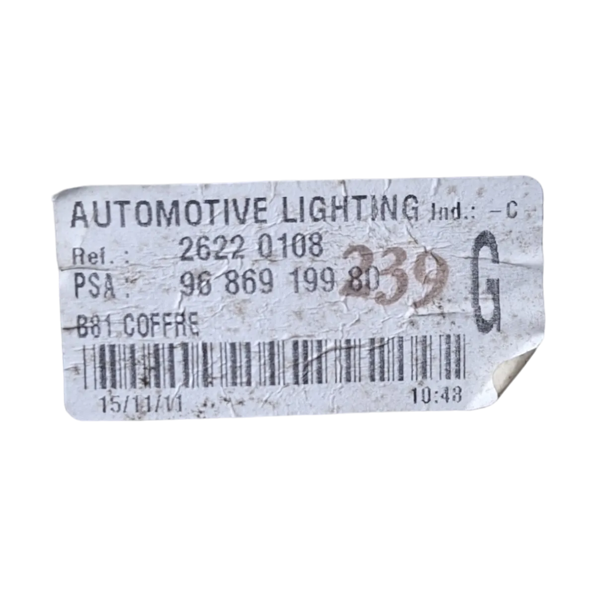 Citroen DS5  11-18  lampa zadnja desna unutrarnja     9686919980