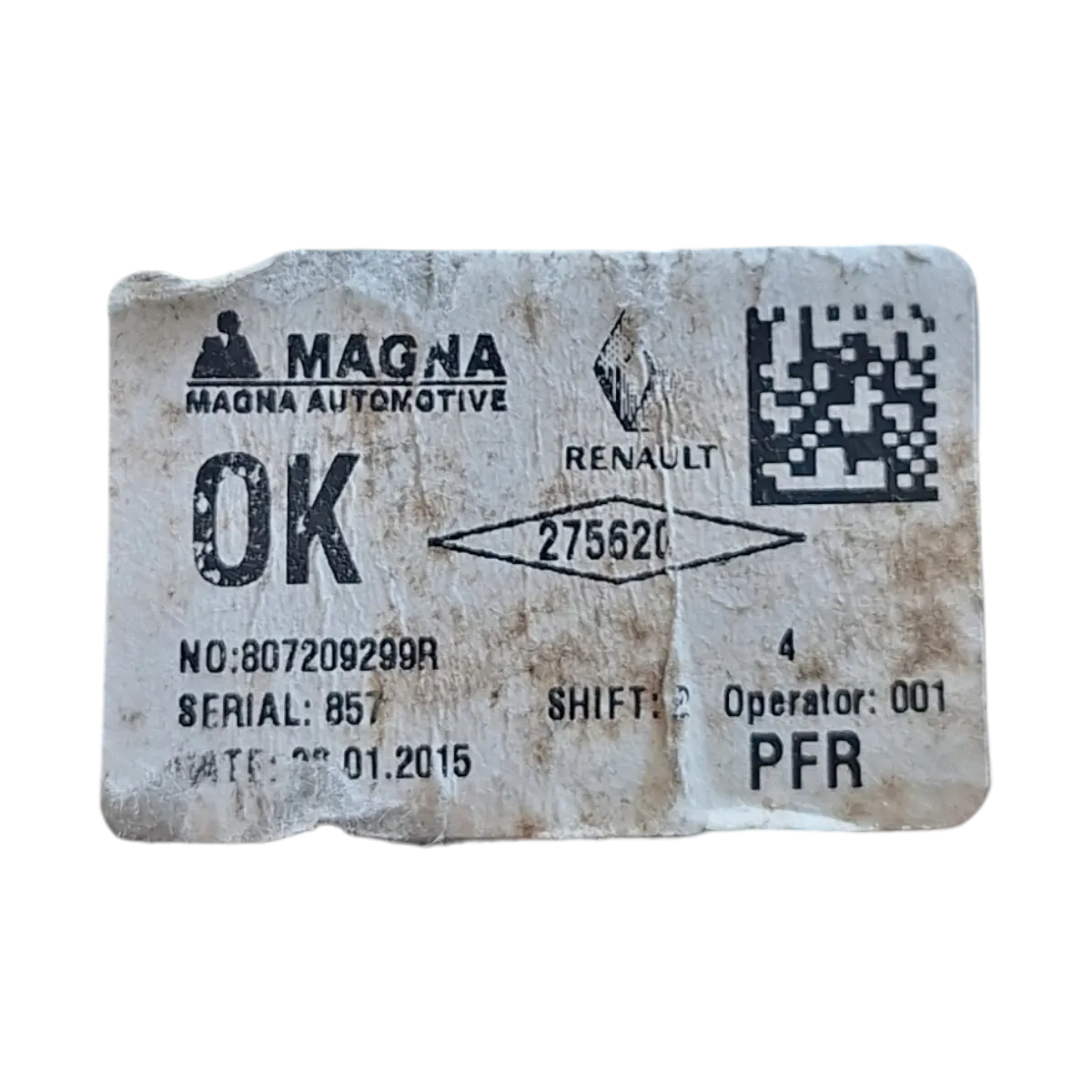 Dacia Sandero   II  12-     podizač stakla prednji  desni   807209299R