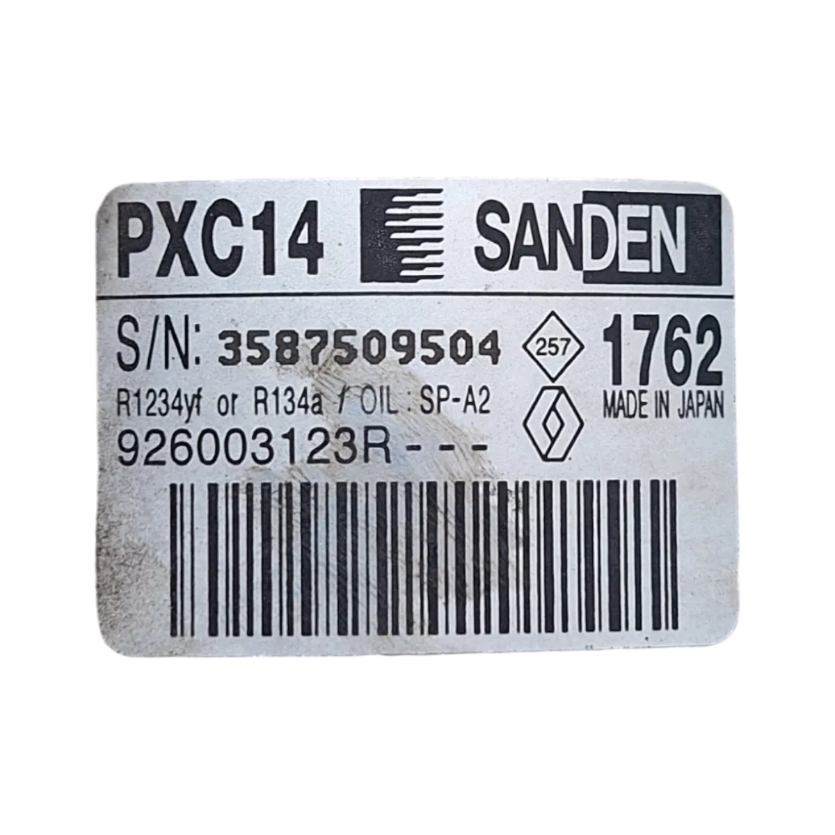 Renault  Megane IV 1.5 DCI  15-    kompresor klime   926003123R