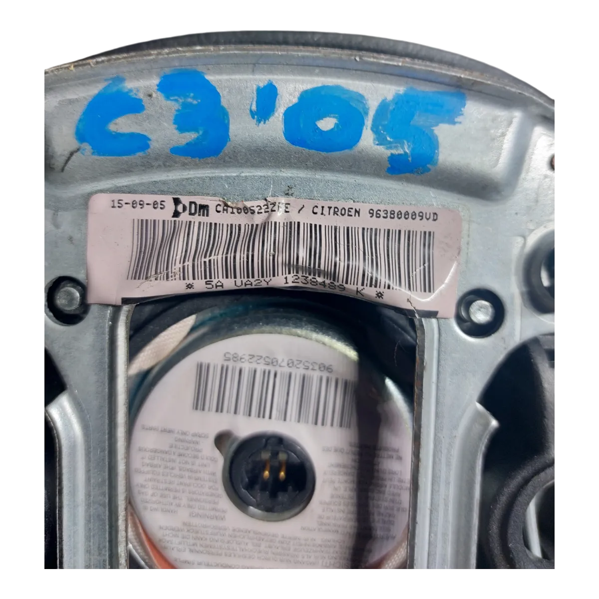 Citroen C3  01-09    airbag/zračni jastuk volana    96380009UD