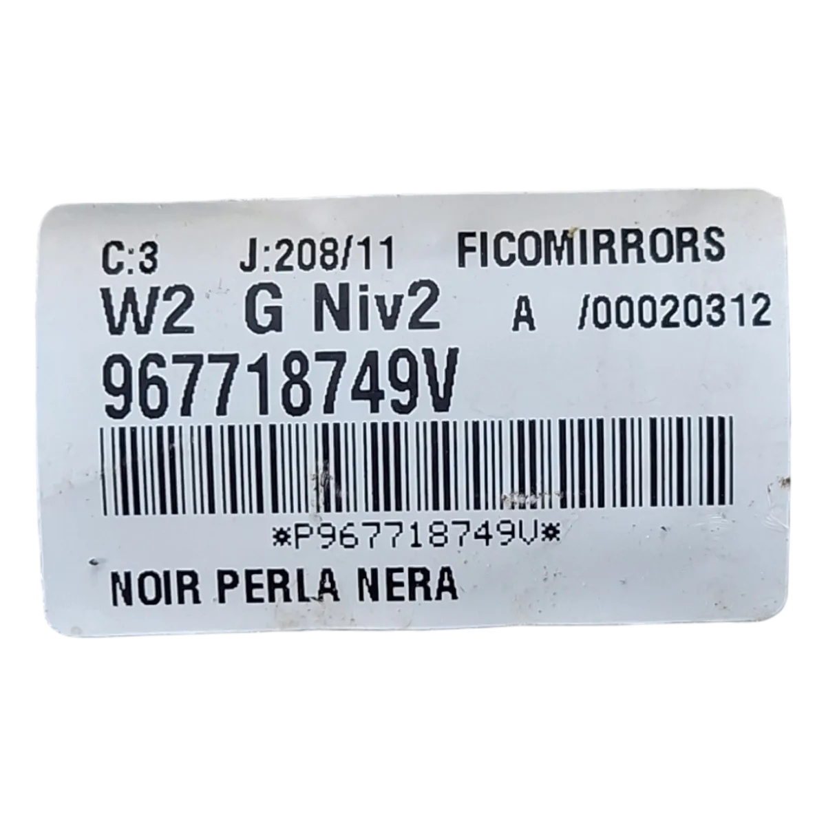 Peugeot 508  10-18    retrovizor/ogledalo lijevi   2x jack (2-pina, 8-pinova)    967718749V