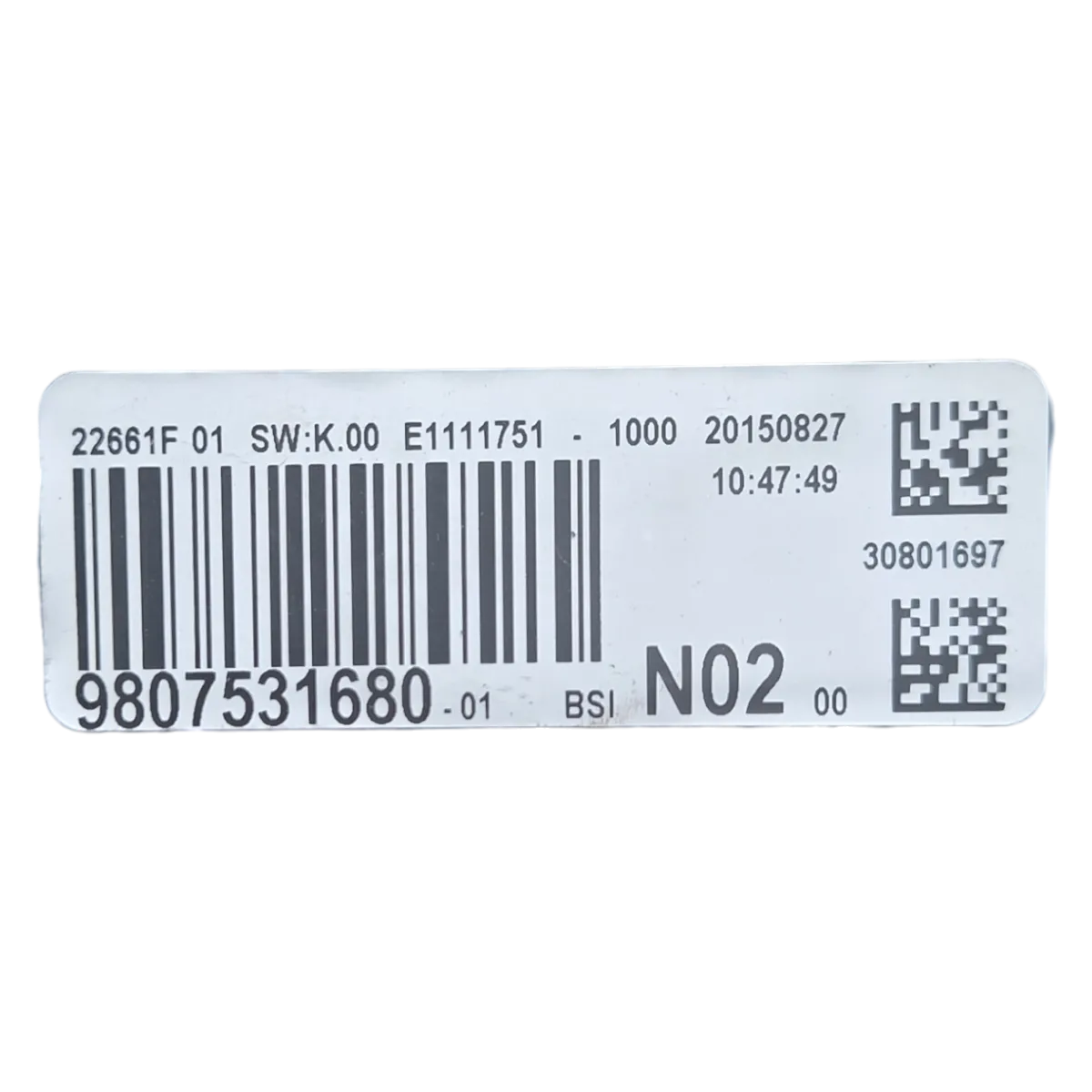 Citroen C4 Cactus 14-18  BSI  unutarnja kutija osigurača    9807531680   N02-00