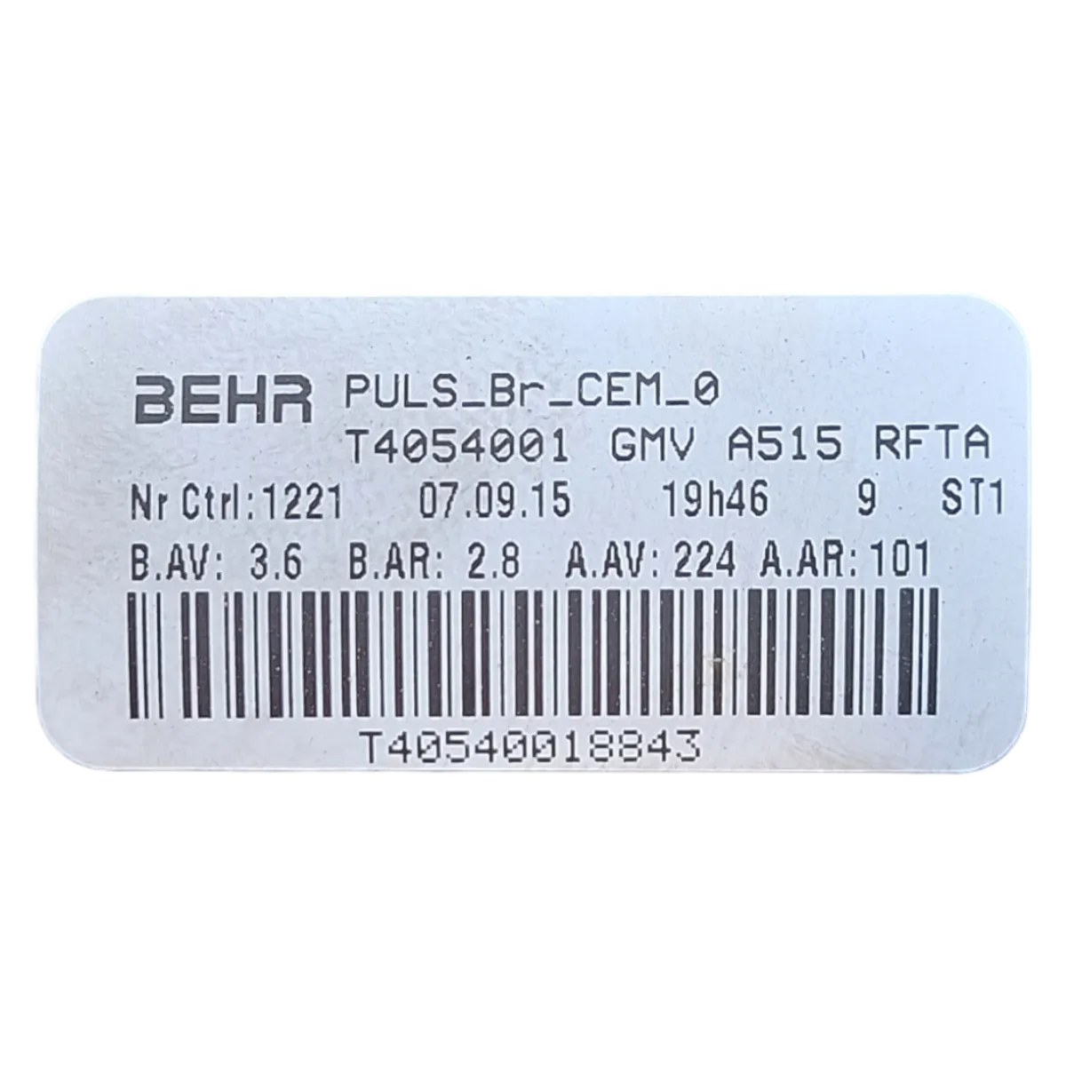 Citroen C4 Cactus   14-18   ventilator kabine    T4054001