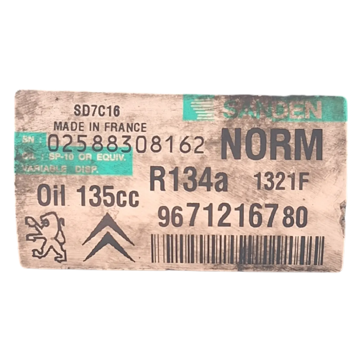 Peugeot 508  1.6 HDI 10-18   kompresor klime   9671216780