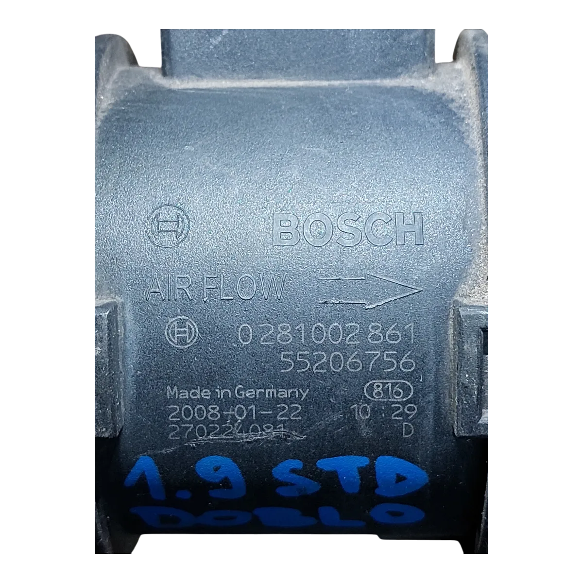 Fiat Doblo  1.9  JTD  00-10     mjerač protoka zraka   0281002861  55206756   51782033