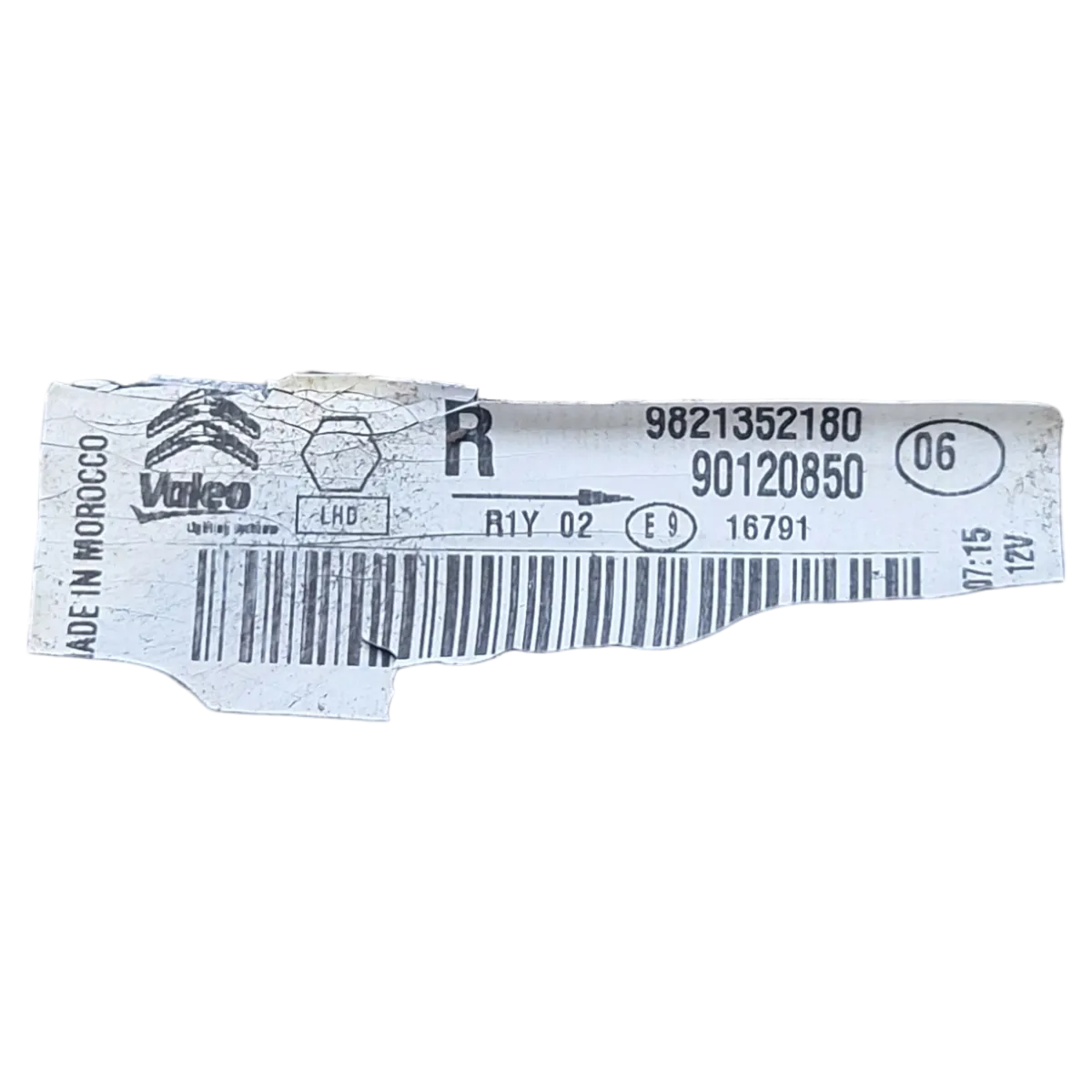 Citroen C4 Cactus   14-18   lampa zadnja desna unutarnja    9821352180