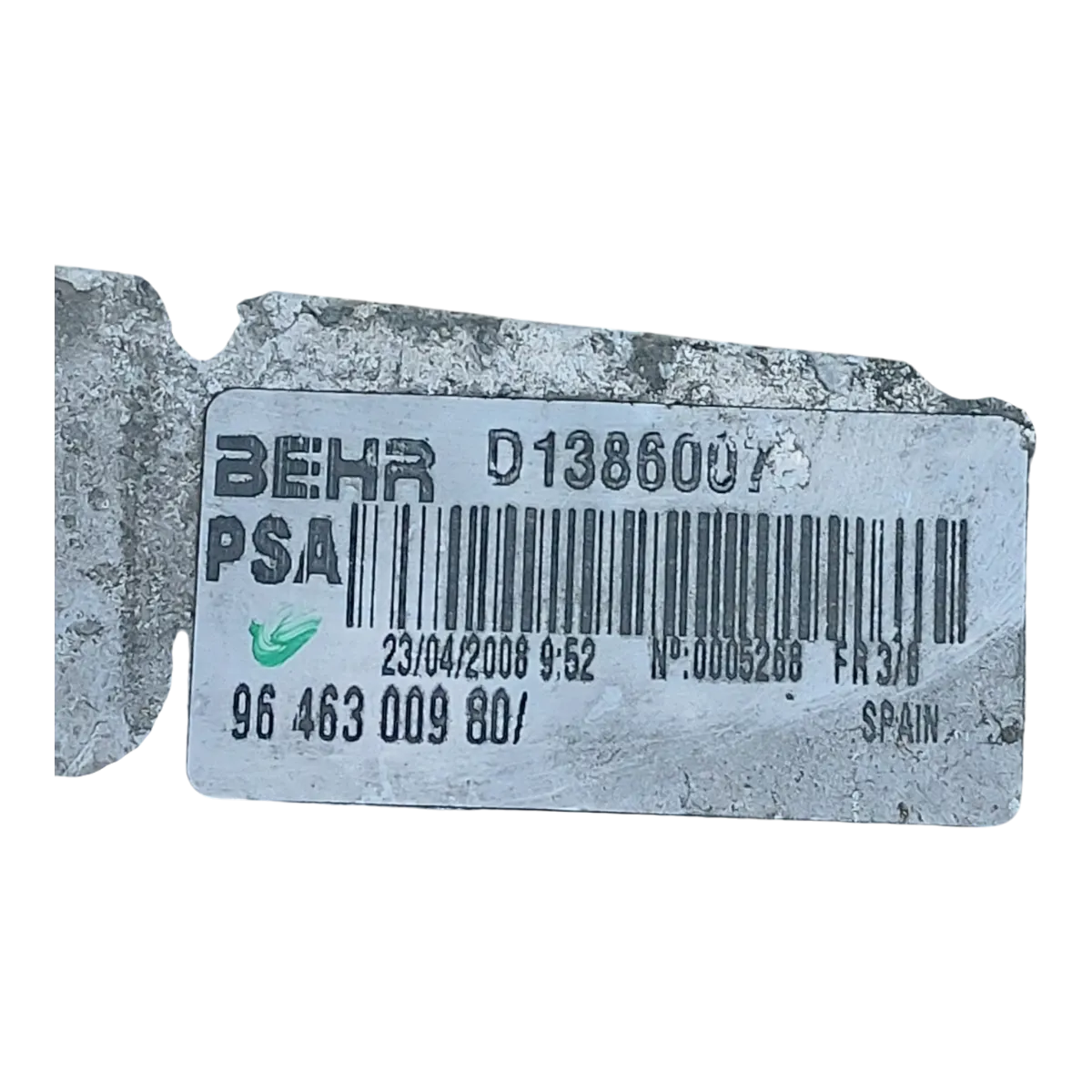 Citroen  C5 III X7  2.7 HDI   07-19  hladnjak zraka -intercooler  9646300980  D1386007