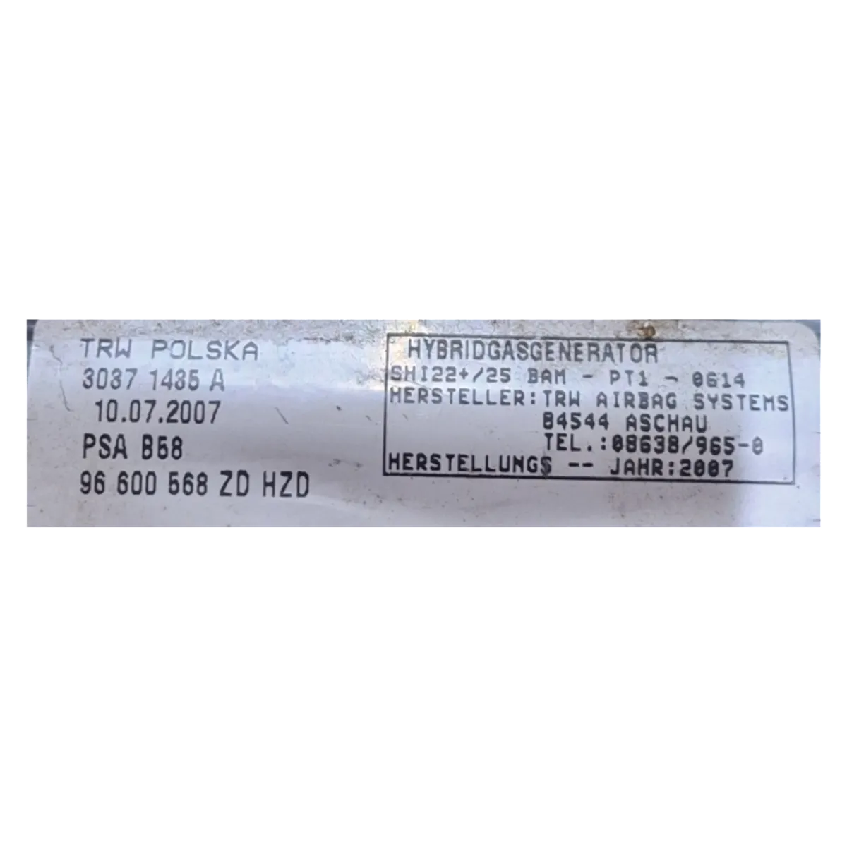 Citroen  C4 Grand Picasso  07-13   airbag/zračni jastuk za koljena    96600568ZD