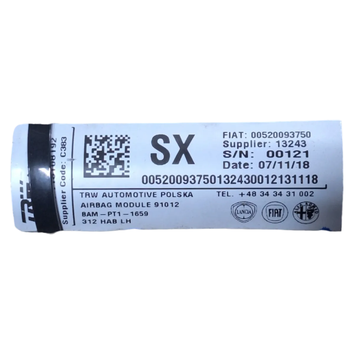 Fiat 500    07-    zračna zavjesa lijeva    520093750