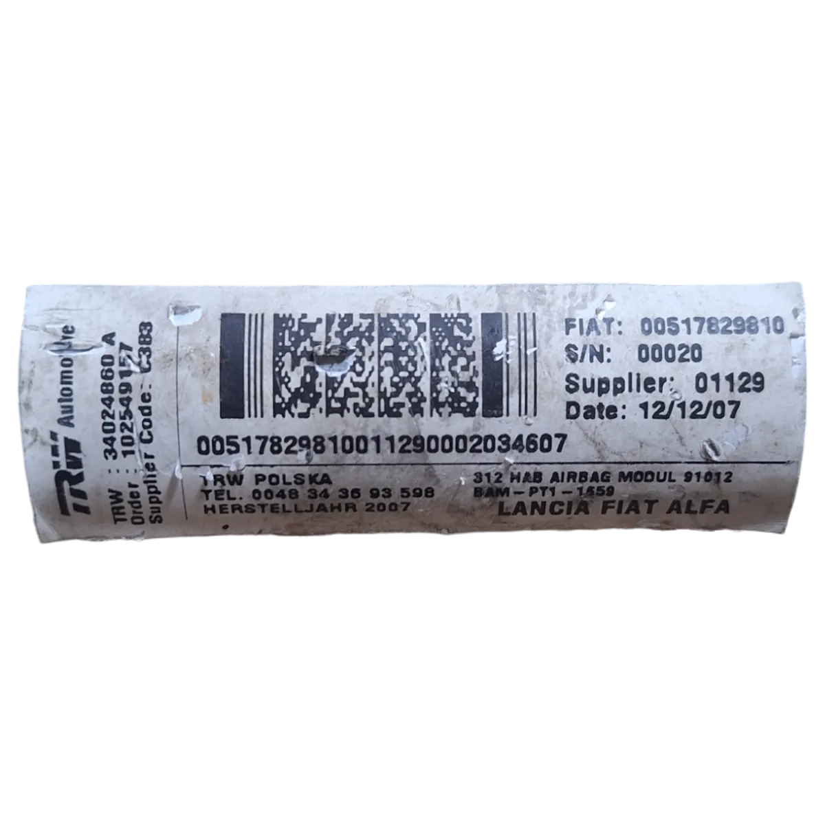 Fiat 500    07-    zračna zavjesa lijeva     517829810