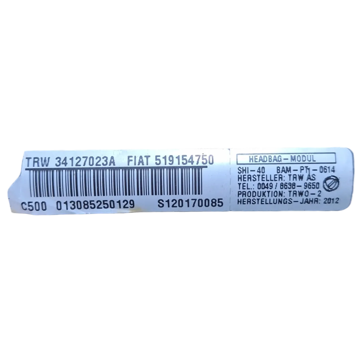 Fiat Punto Grande  Evo  09-15    zračna zavjesa lijeva     519154750