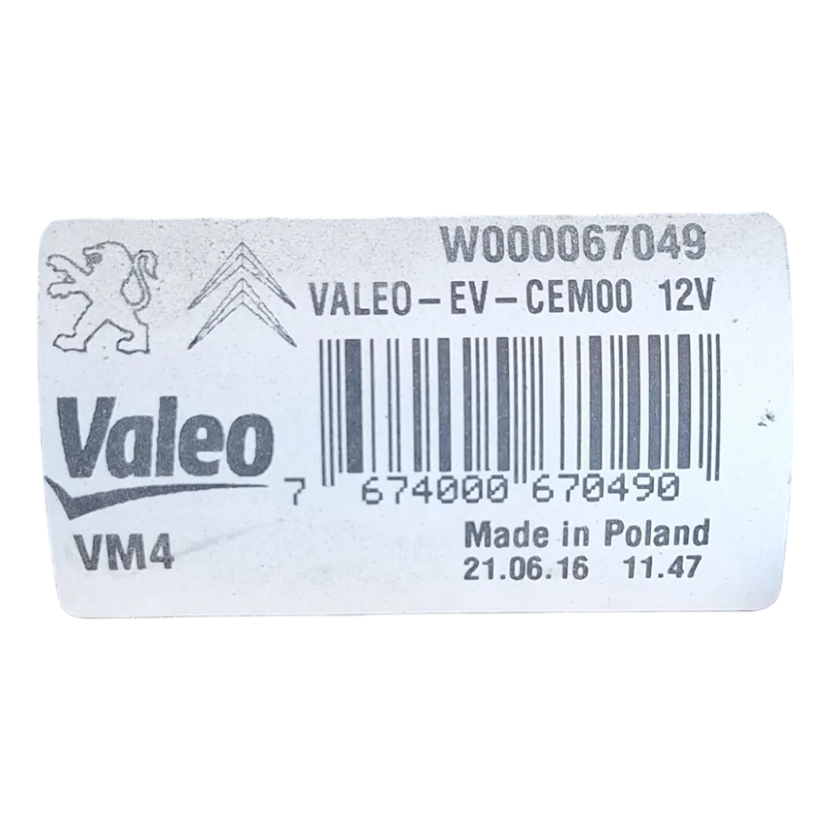 Peugeot  Expert IV  16-    škare brisača   W000067049  W000069722  9808465280