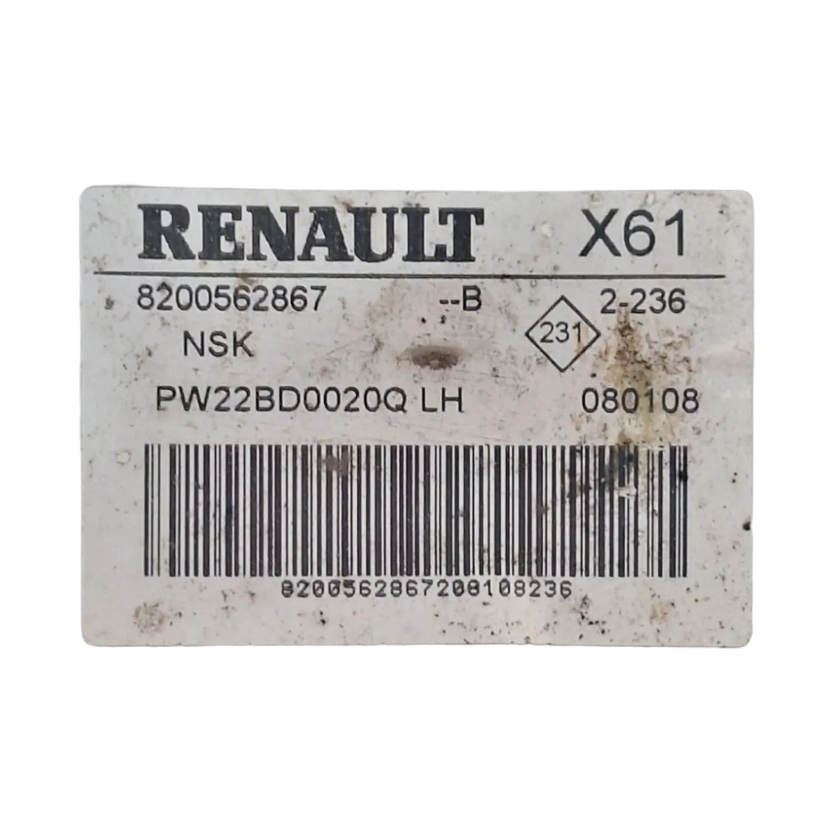 Renault Kangoo III  1.5 DCI  05--10  stup volana    8200562867
