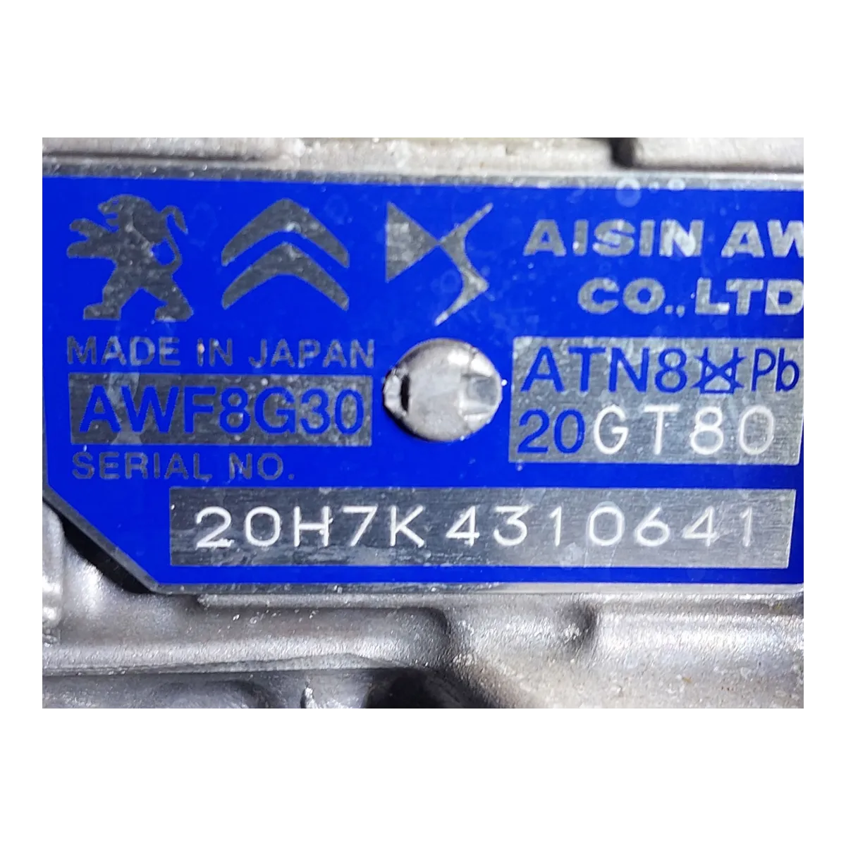 Peugeot 3008 P84 1.5 HDI 16-    automatski mjenjač / getriba  20GT80  AWF8G30  TEST