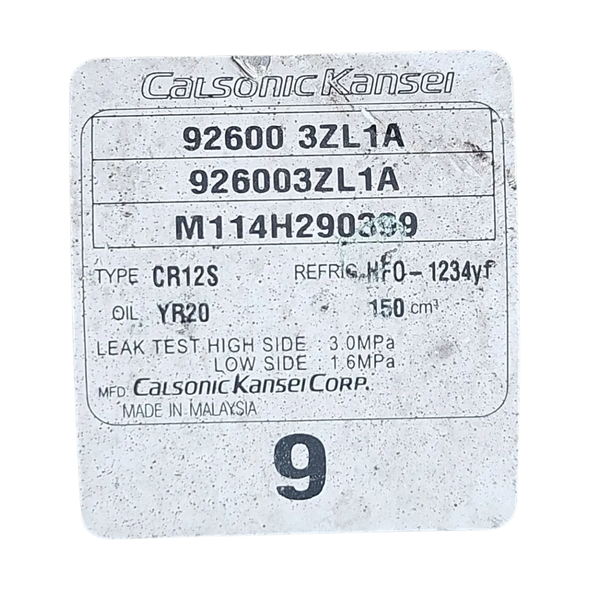 Nissan Pulsar  1.2 DIG  14-      kompresor klime   926003ZL1A  	CR12S