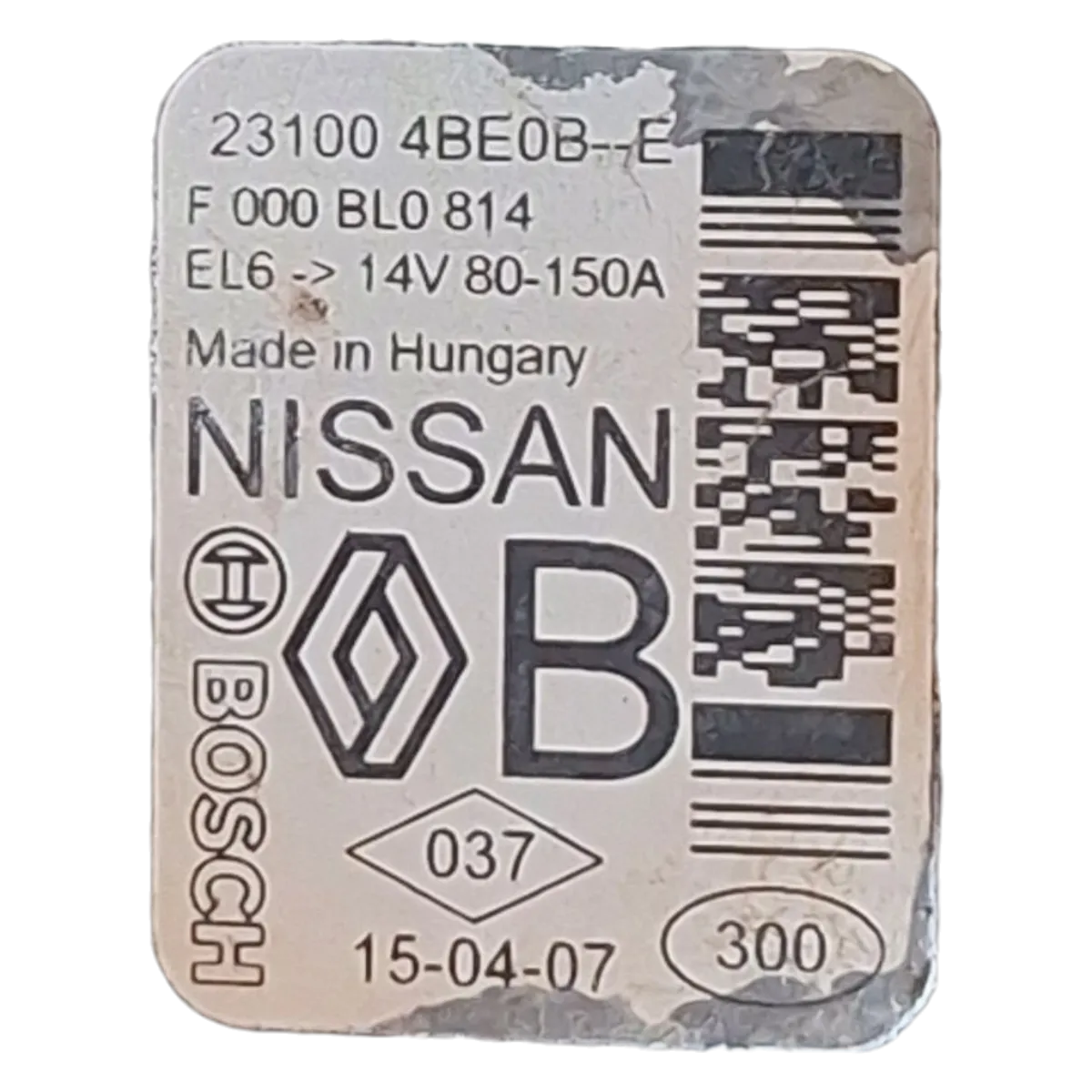 Nissan Pulsar  1.2 DIG  14-      alternator   231004BE0B   F000BL0814