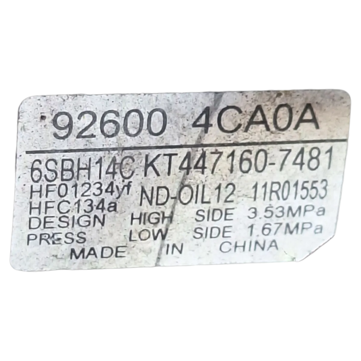 Nissan X-Trail  1.6 DCI  13-22   kompresor klime    926004CA0A   4471607481