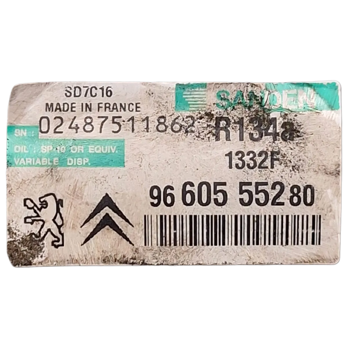 Peugeot 407 1.8 16V  06-10   kompresor klime    9660555280   SD7C16