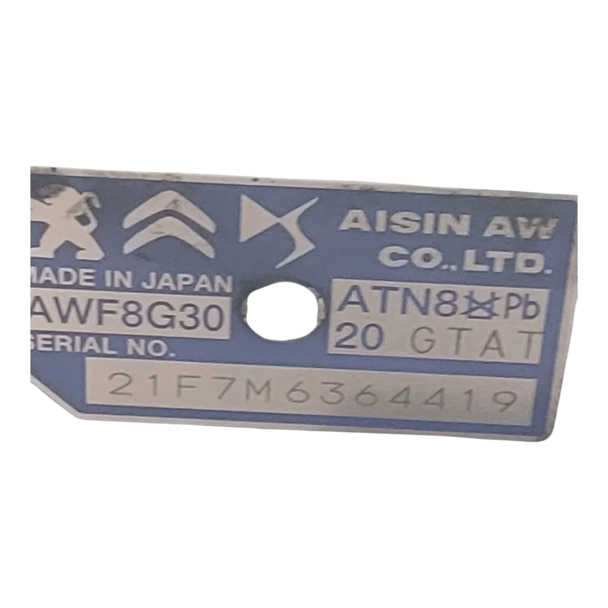 Citroen  C5 Aircross  1.5 HDI  17-   automatski mjenjač / getriba AWF8G30 20GTAT