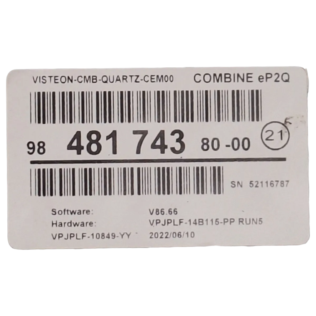 Peugeot 2008 P24  19-    kilometar sat/ brzinomjer    9848174380