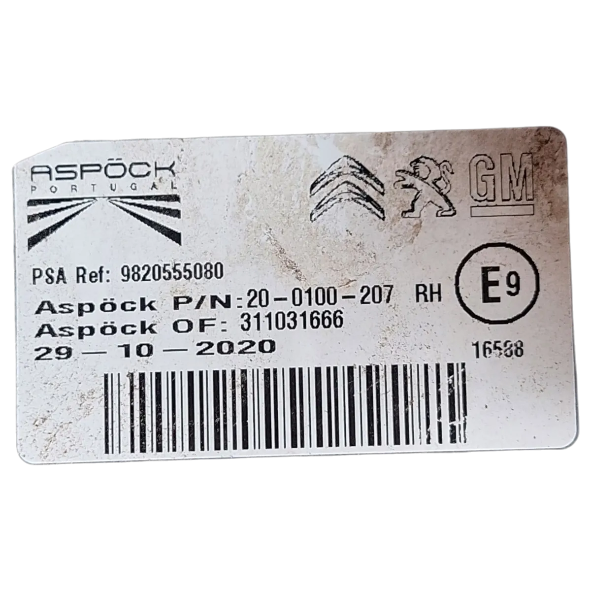 Citroen  Berlingo IV  K9  18-      lampa zadnja desna     9820555080