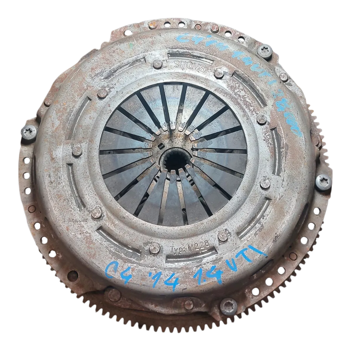 Citroen C4 1.4 16V  04-10  zamašnjak jednomaseni/ korpa ,lamela V7552305 0532S0   28.000km