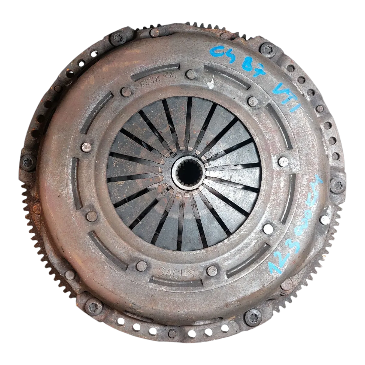 Citroen C4 B7 1.4 VTI 10-18  zamašnjak jednomaseni/ korpa ,lamela V7552305 0532S0