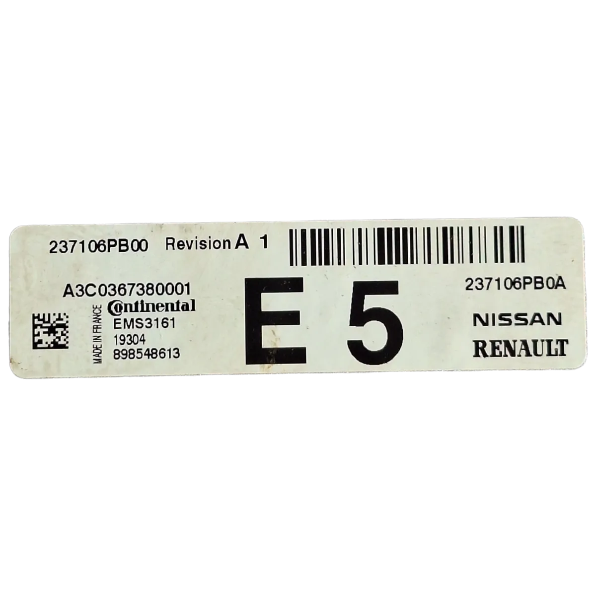 Nissan Juke  F16  1.0 TCE   19-    računalo-centrala motora    A3C0367380001  237106PB00  237106PB0A