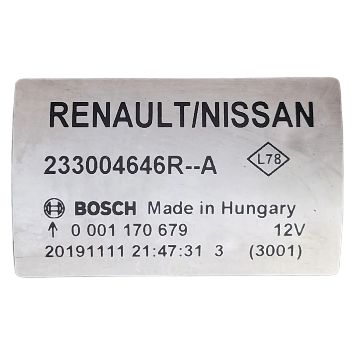 Nissan Juke  F16  1.0 TCE   19-    starter / alnaser     233004646R  0001170679