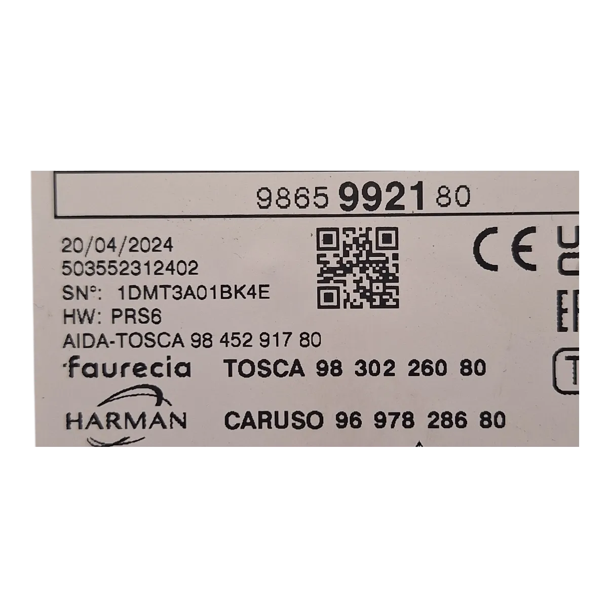 Peugeot  Expert IV  redesign 23-     radio/ navigacija   9865992180  9830226080