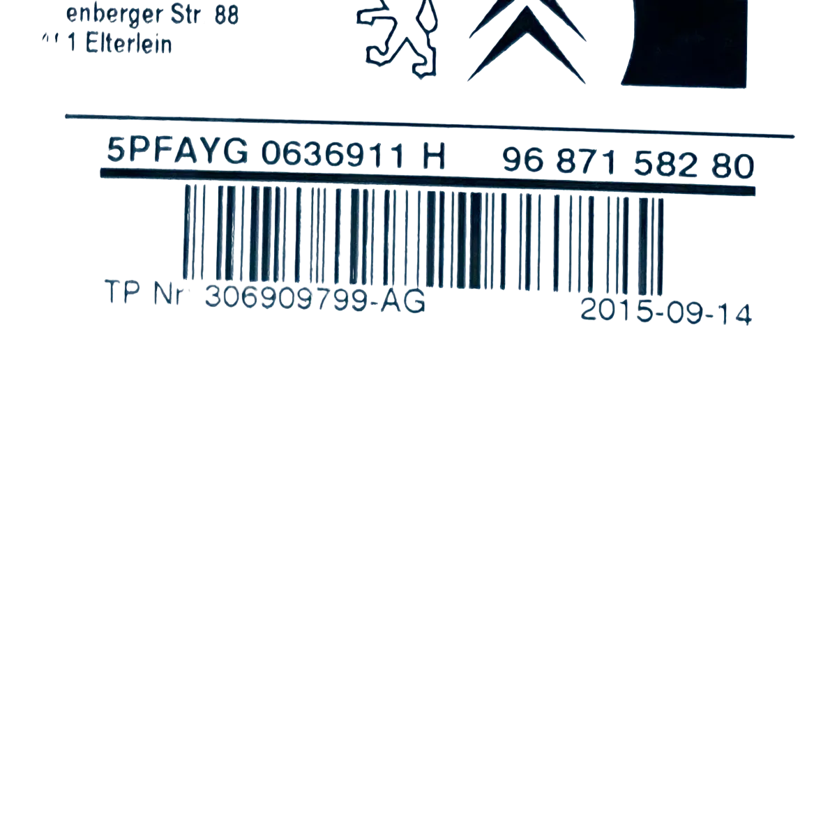 Citroen C4 B7 10-18 airbag/ zračni jastuk sjedala desni  9687158280