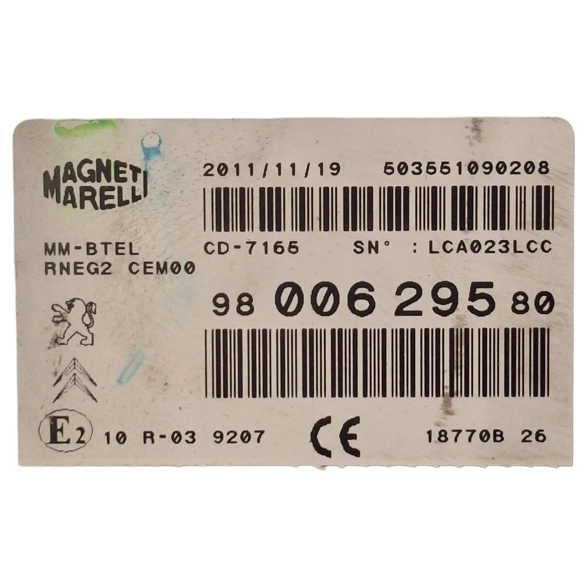 Citroen  DS5  11-18   radio/ navigacija     9800629580