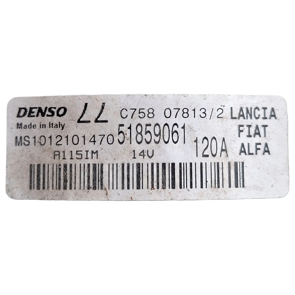 Alfa Romeo MiTo 1.4 MultiAir  08-18   alternator    51859061  MS1012101470