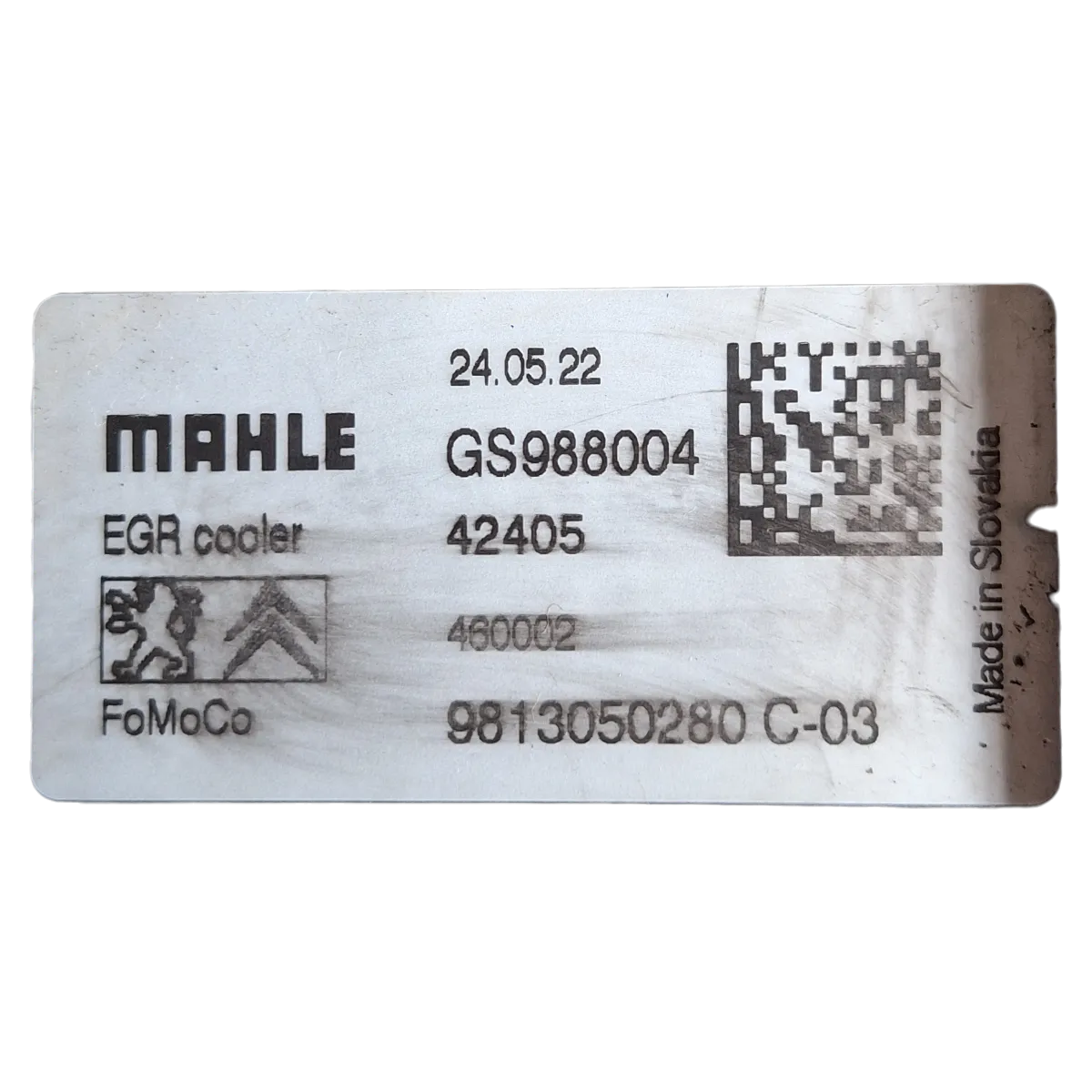 Opel Crossland 1.5 HDI  17-    hladnjak EGR ventila    9813050280  GS988004