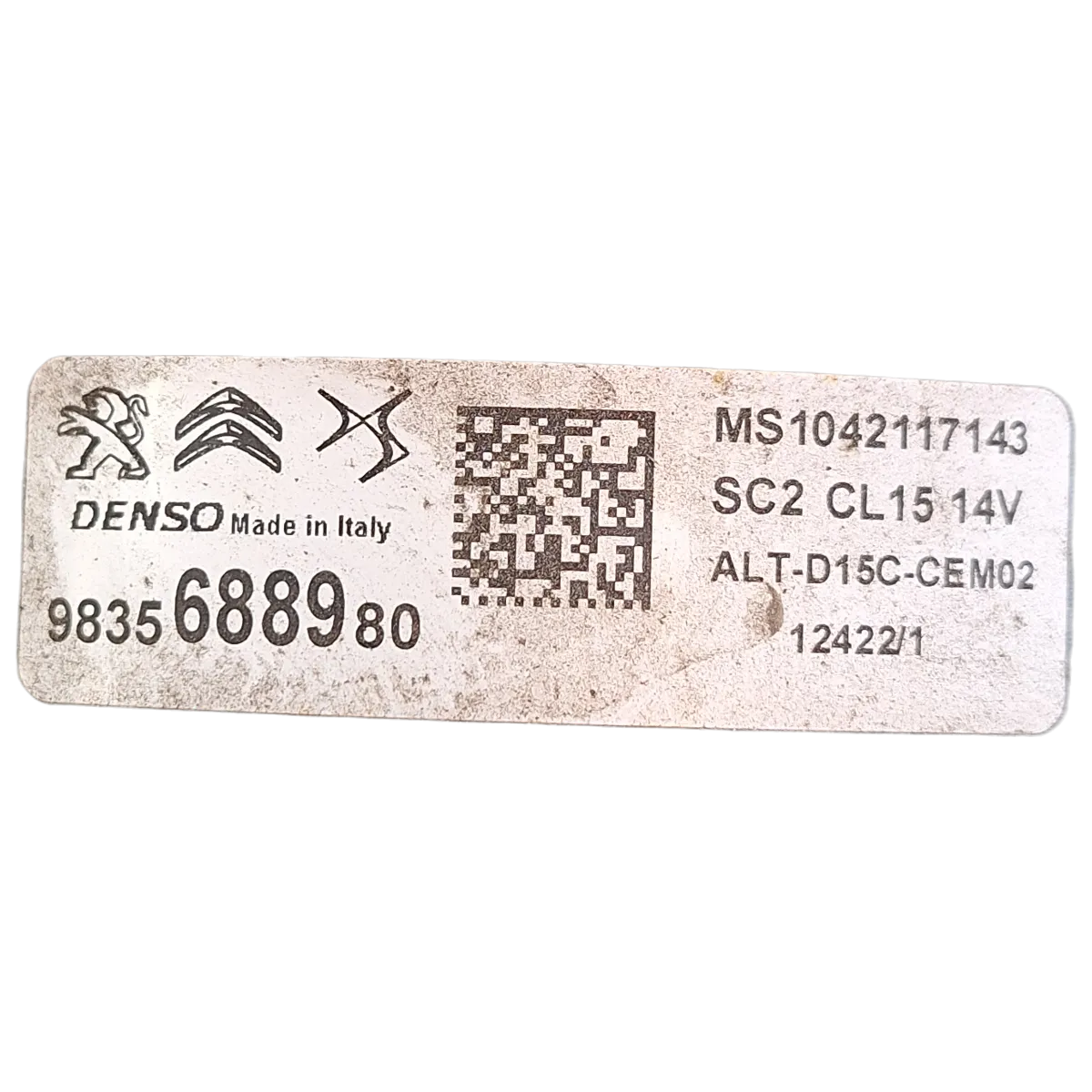 Opel Crossland 1.5 HDI  17-    alternator     9835688980  MS1042117143