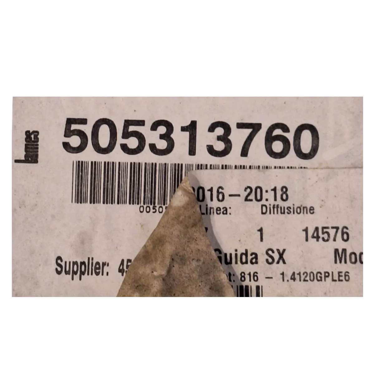 Alfa Romeo Giulietta   10-20    podizač stakla prednji desni    505313760