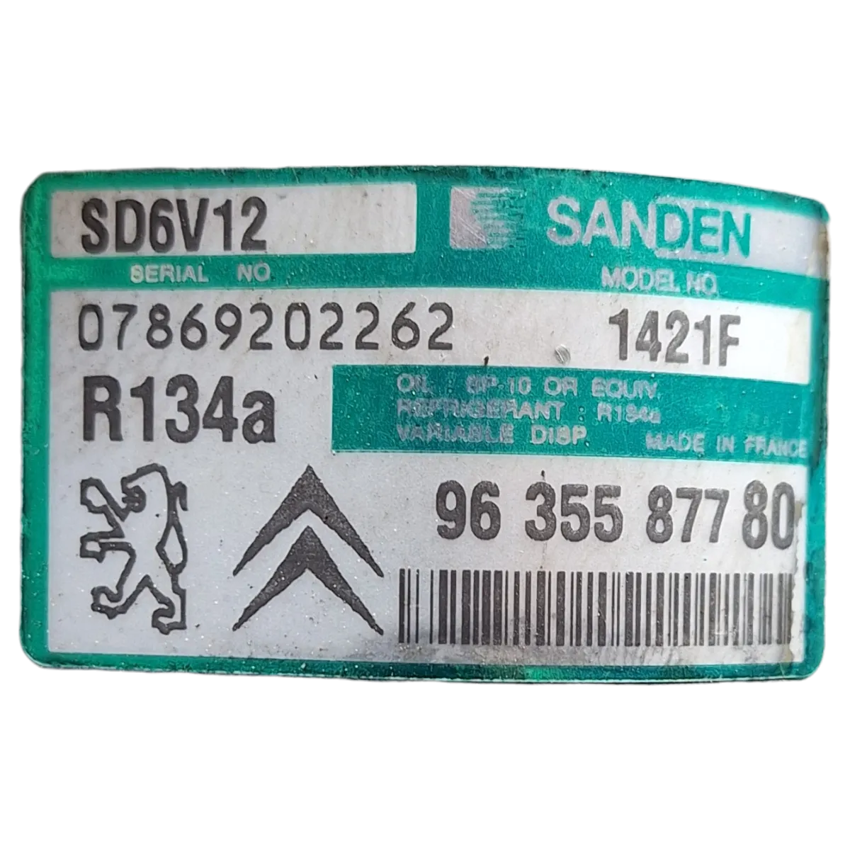 Peugeot 206 CC 2.0 16V  00-08   kompresor klime    9635587780